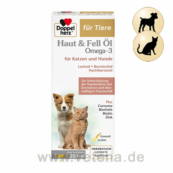 Doppelherz Haut & Fell Öl Omega-3 Für Tiere 1 Doppelherz Haut & Fell Öl Omega-3 Für Tiere