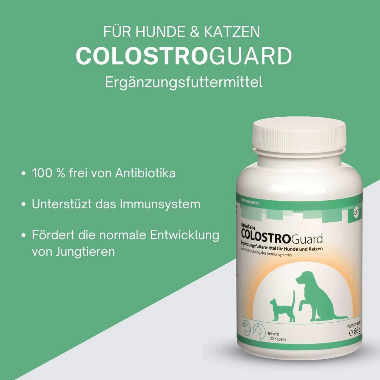 ReboTabs COLOSTROGuard Für Hunde & Katzen 2 ReboTabs COLOSTROGuard Für Hunde & Katzen – Bild 2